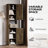 69"H Tall Barn Door Storage Cabinet With Drawer & Adjustable Shelves-250003403