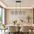 4 - Light Kitchen Island Linear Crystal Pendant With Bulbs Included