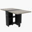 Table de salle à manger pliante polyvalente avec abattant - étagère de rangement à 2 niveaux - 6 roulettes pour faciliter le déplacement - table de cuisine pliante peu encombrante - gris Carlo-130623422-130623423
