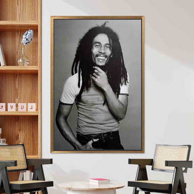 Bob Marley, impression sur toile, affiche de chanteur de reggae, or 1P