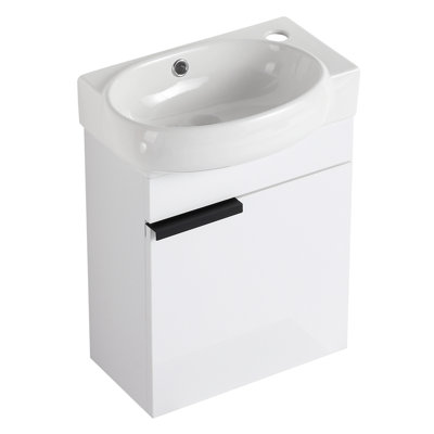 Meuble-lavabo avec lavabo Doors, 16 po pour petite salle de bain