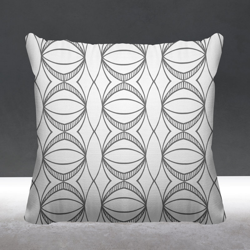 Coussin décoratif intérieur / extérieur Samira, L 15 po x H 15 po, Blanc