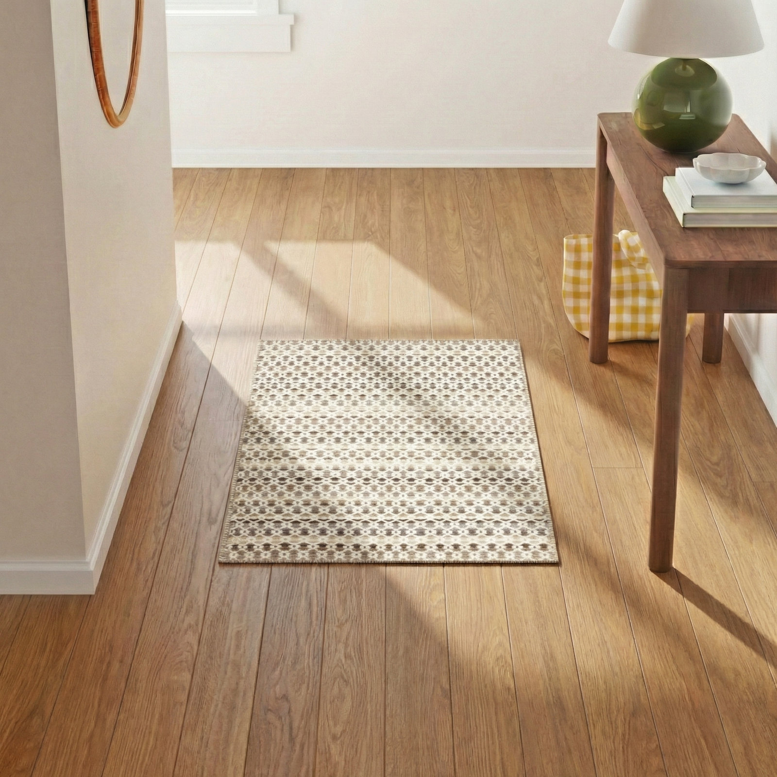 Poppy Natural Handwoven Wool Rug, Rectangle 3' x 5'