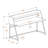 Rochadh Hutch with Shelf Black Finish Computer Desk with Metal leg, 39.01" H X 46.95" W X 23.47" D-97018636