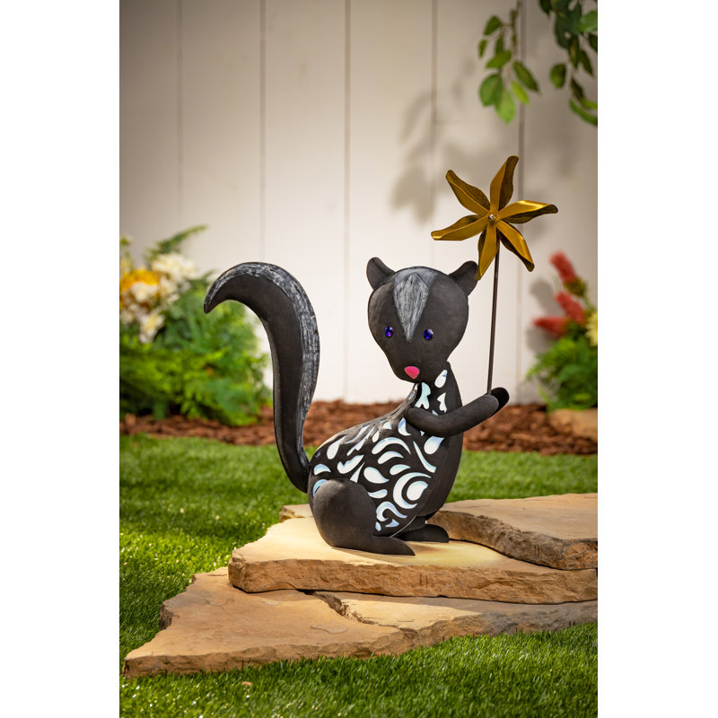 Moufette solaire blanche et noire 19,29 po avec moulinet