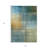 3' X 5' Blue Gold And Green Abstract Washable Indoor Outdoor Area Rug