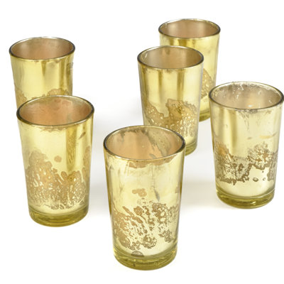 36 Piece Glass Tabletop Votive Holder Set with Candle Included