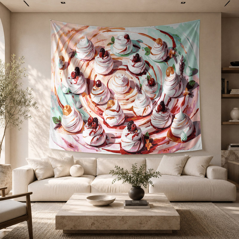 Tapisserie murale Desserts Pavlova, 26 po x 36 po