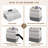 Large 95L Laundry Hamper With Leather Handles, Cotton Woven Clothes Basket-122980223