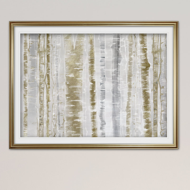 'Meadow Mist' Framed Acrylic Painting Print, Gold, 30" H x 40" W x 1.5"