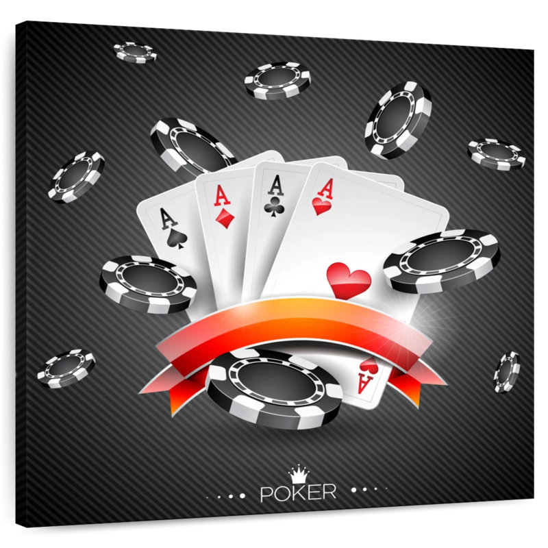 Jetons et as de poker Senne
