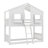 Twin-On-Twin House-Style Bunk Bed Fully Equipped With Roof, Window, Door, Safety Guardrails, And Ladder-352034357