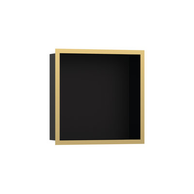 XtraStoris Individual Wall Niche Matte Black with Design Frame 15.38" x 15.38" x 4"