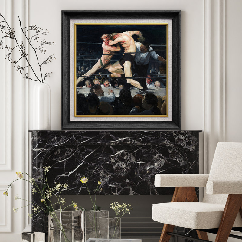Intense lourde, bataille d'anneaux lourds, images rétro d'athlétisme, impression sur toile encadrée