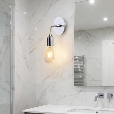 Metal Body Flush Mount Wall Sconce