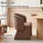 3-Piece Dining Table Set, Wood Top, Faux Fur Armchairs-108053031-108053032-108053033