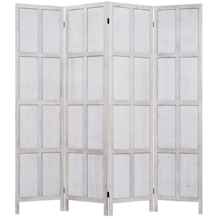 Chuckie Dual-hinges Weave Fiber Folding Room Divider Privacy Screens for Home Office