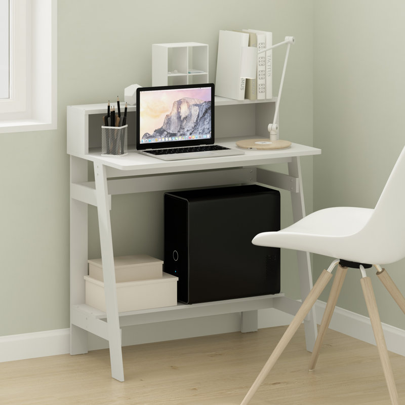 Inaayah Desk with Hutch, White