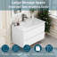 Meuble-lavabo mural Seren de 81 cm (32 pouces) en bois massif avec lavabo en céramique, double tiroir et système de fermeture amortie-116668896