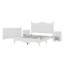  Ensemble de chambre à coucher de style rétro 4 pièces avec table de chevet et commode avec poignée en métal Anfernee-107226327