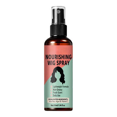 care solution Nourishing Wig Care Spray 55ml Aloe Argan Oil Vitamin E Leave In Conditioner Spray For Human Hair Synthetic Wigs