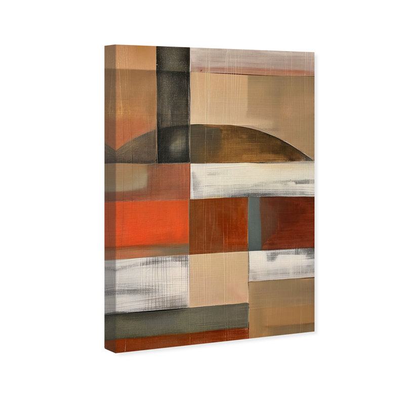 Pattern Pulse I Canvas Abstract Print by Oliver Gal, Black Frame, 10 x 15, 36"H x 24"W, Canvas Unframed