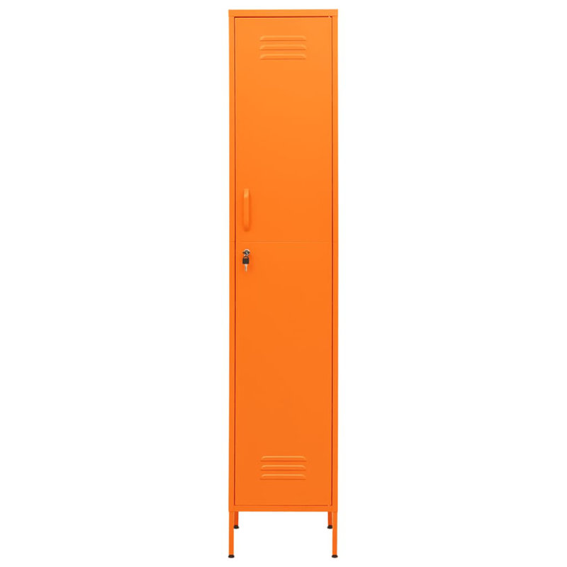 Metal Storage Cabinet Storage Locker Organizer for School Office Steel, Orange