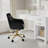 Martha Stewart Rayna Upholstered Swivel Home Office Chair with Flared Arms-125008712-125008713-125009774