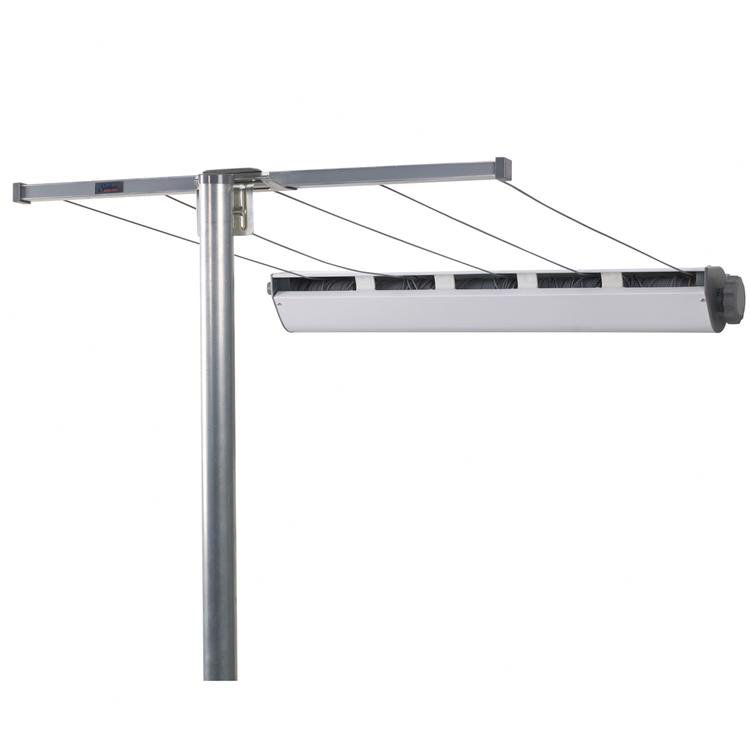 3‑Piece Clothesline Post Heavy‑Duty Galvanized Steel Compatible with 5‑Line Retractable Dryer