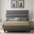 Luxury 60-Inch Asymmetrical High-Back Linen Upholstered Platform Bed - Memory Foam Compatible, No Box Spring Needed | Elevate Your Bedroom with Contemporary Style & Restful Comfort-94914995-94914999