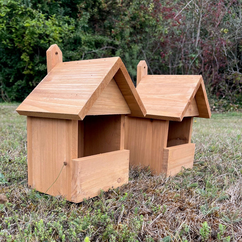 Large Wooden Robin Mounted Bird House