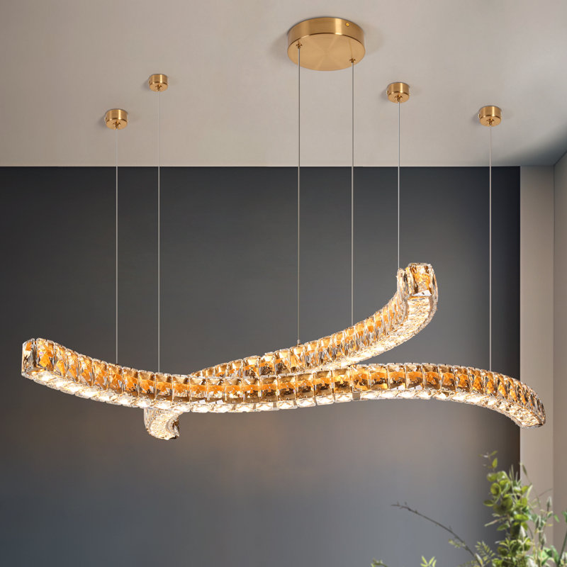 Luminaire suspendu en laiton à 2 lumières Jonikka