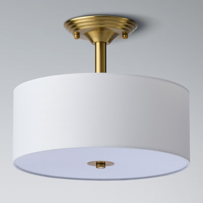 13" Fabric Semi Flush Mount