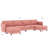 6 Seater Red Fabric U-Shaped With Movable , Breathable Skin - Material And Arm Pocket Storage 141.5'' Large Wooden Structure Comfortable Cushions-728452002