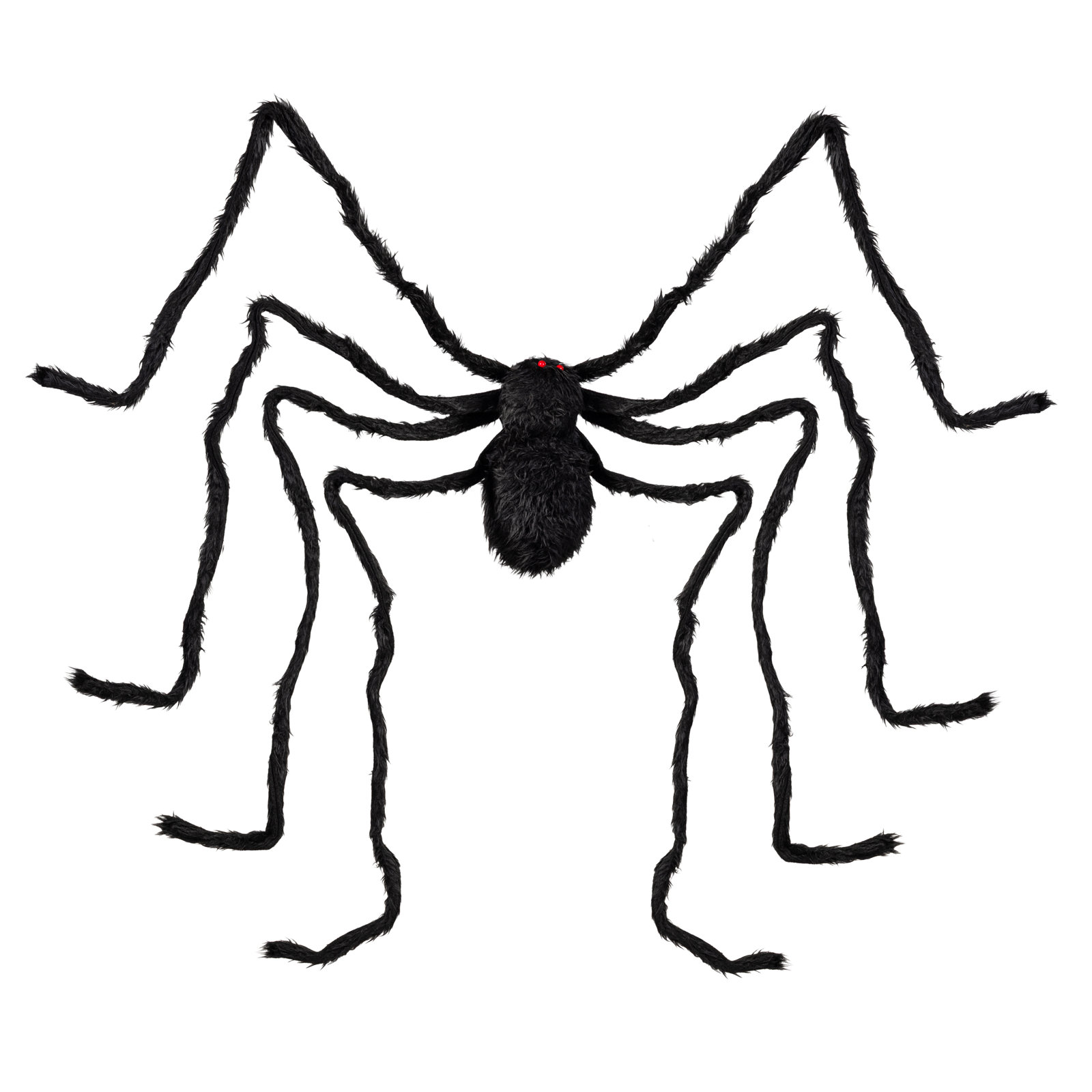 90in Fabric Black Spider With Adjustable Legs