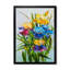 Bouquet d'iris bleus et mauves - peinture-154570065-154570064
