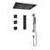 Rodeo 28"Lx16"W Flush Mounted 5-Function Thermostatic Complete Shower System with LED and Bluetooth Music