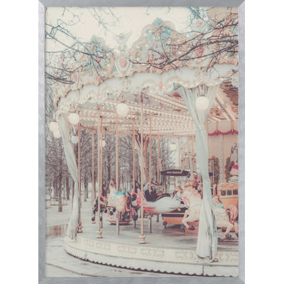 "Paris Carousel III", art mural texturé encadré