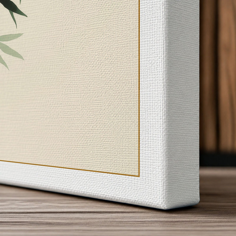 Bamboo Study Japandi - Wrapped Canvas, 36x24 - 91.4 x 61.0 cm, White Border