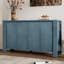 Buffet avec rangement, buffet en bois rétro à 4 portes avec finition vieillie et tablettes réglables pour la salle à manger, la cuisine et le salon-1008441484
