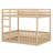 Wood Bunk Bed With Ladder And Guardrails-306962799