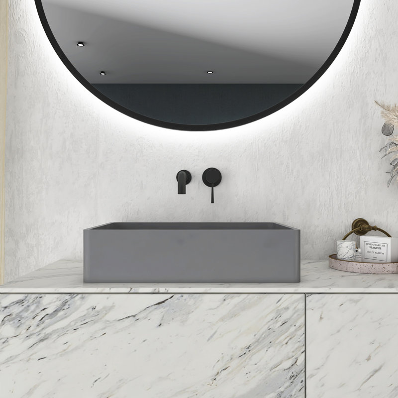 Lavabo de salle de bain en béton, Gris
