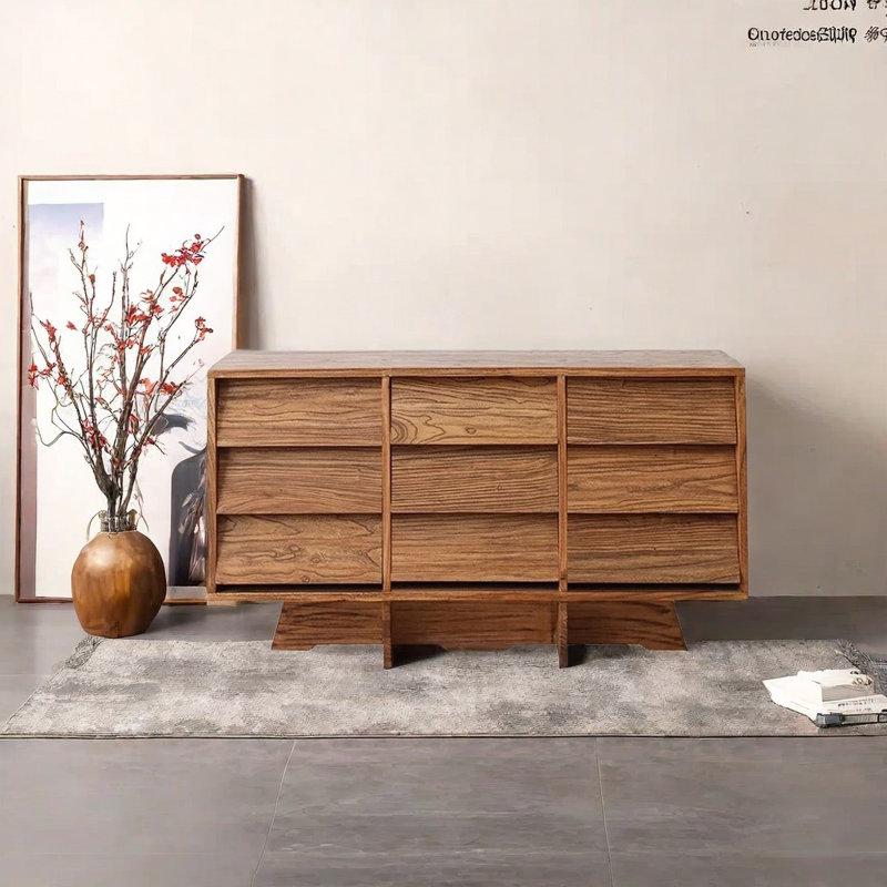 French Style Modern Simple Accent Cabinet, Brown