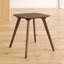 Table de bout scandinave haute de 20 po en brun avec plateau courbé Danni-Lee
