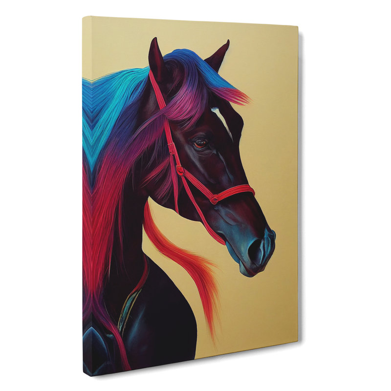 Bright Horse - Print, Wrapped Canvas, 60cm H x 40cm W x 3cm D, No Matte