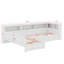 Lit plateforme en L avec lit gigogne, lit de jour avec tablette de rangement et station de charge, structure de lit d'angle simple en bois-109218149