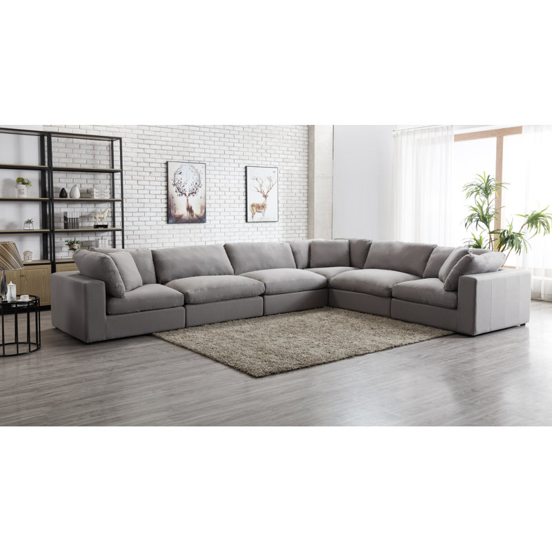 Canapé modulaire réversible Haruyoshi, Mélange de polyester graphite