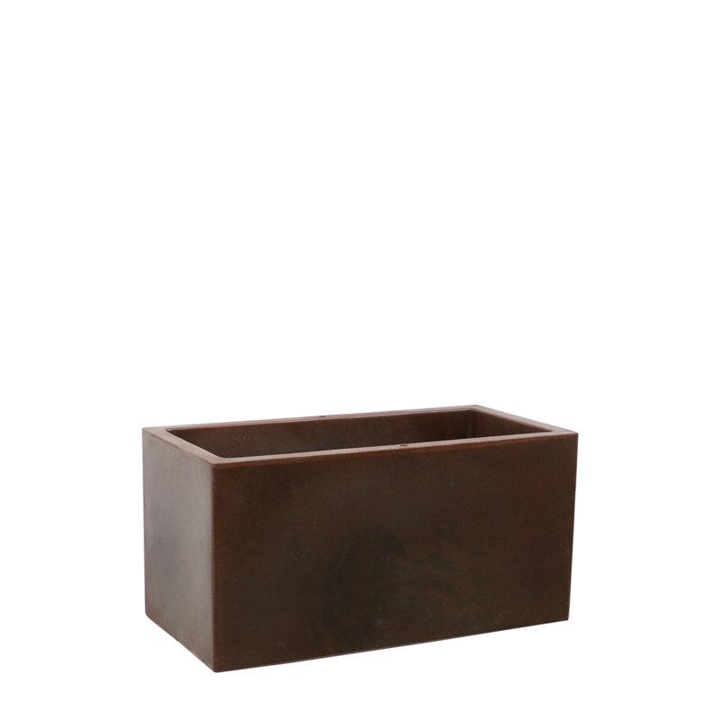Walbert ECOBO Eco-Friendly Flower Planter Box, Bloco Indoor/Outdoor Four Season Use Marbled, Marbled Brown