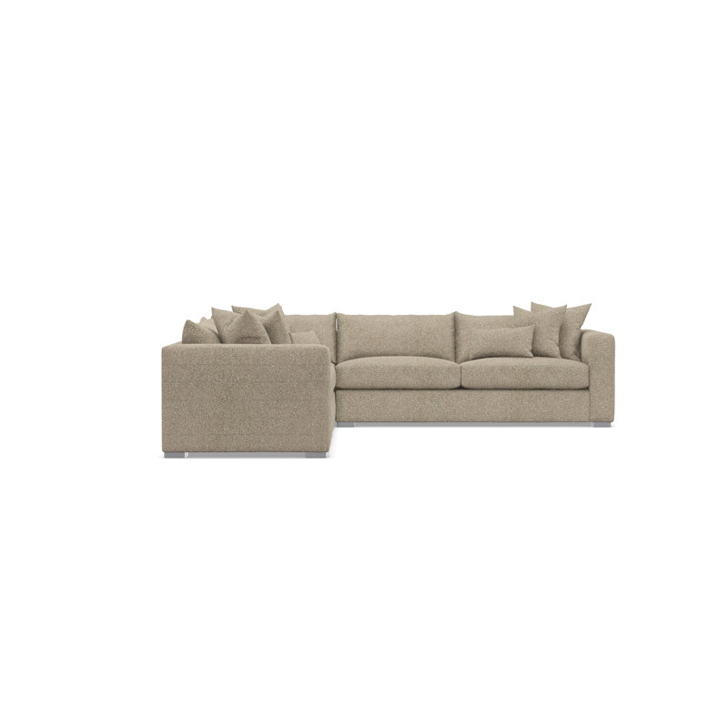 Sectional, Tan Polyester