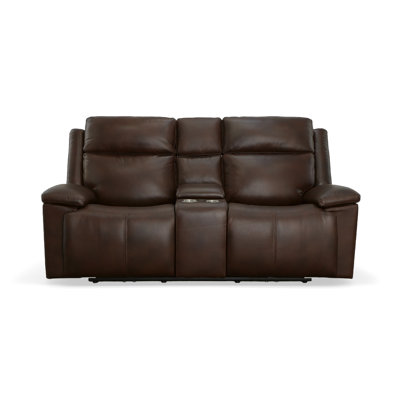 Chance Power Reclining Loveseat With Console, Power Headrests -  Flexsteel, 1187-64PH-278-74